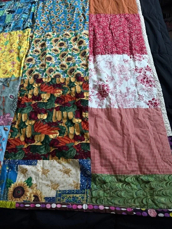 Adorable Patchwork Quilted Throw Blanket w/ Care Bear, Paddington Bear - Picture 6 of 15